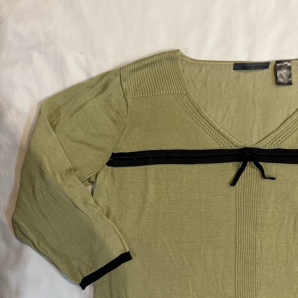 Liz Cabome Olive Knit Top
